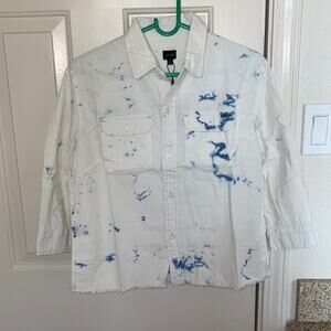 Joe’s Jeans “The Tie Dye Shirt” Size XS NWT Cotton Button Down 3/4 Sleeve